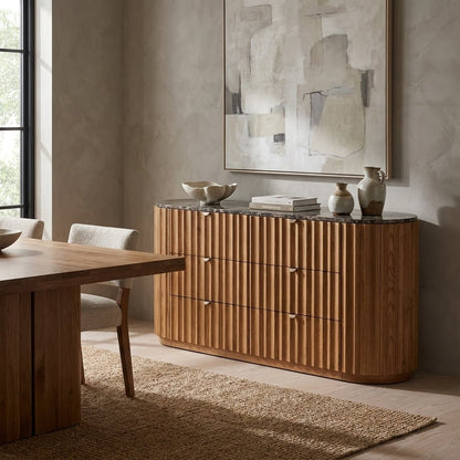 Isfjell Marble-Top Sideboard