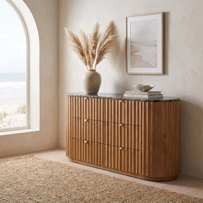 Isfjell Marble-Top Sideboard