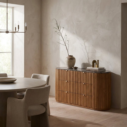 Isfjell Marble-Top Sideboard