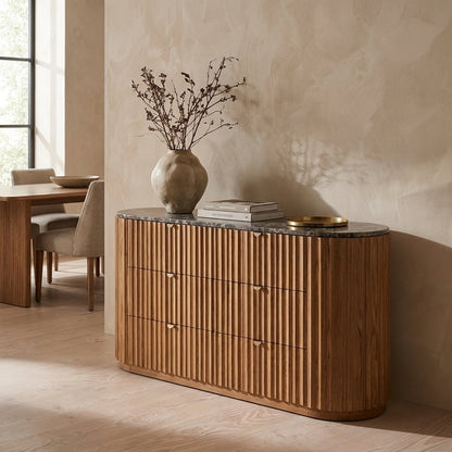Isfjell Marble-Top Sideboard