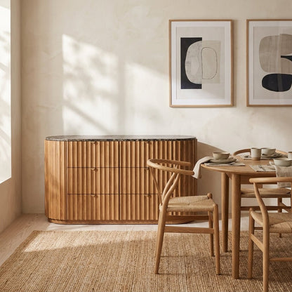 Isfjell Marble-Top Sideboard