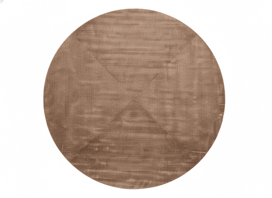 Japandi Style Handcrafted Round Rug