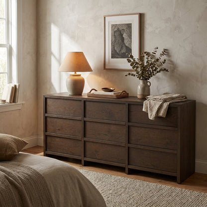 Jarrett 9 Drawer Dresser Brown