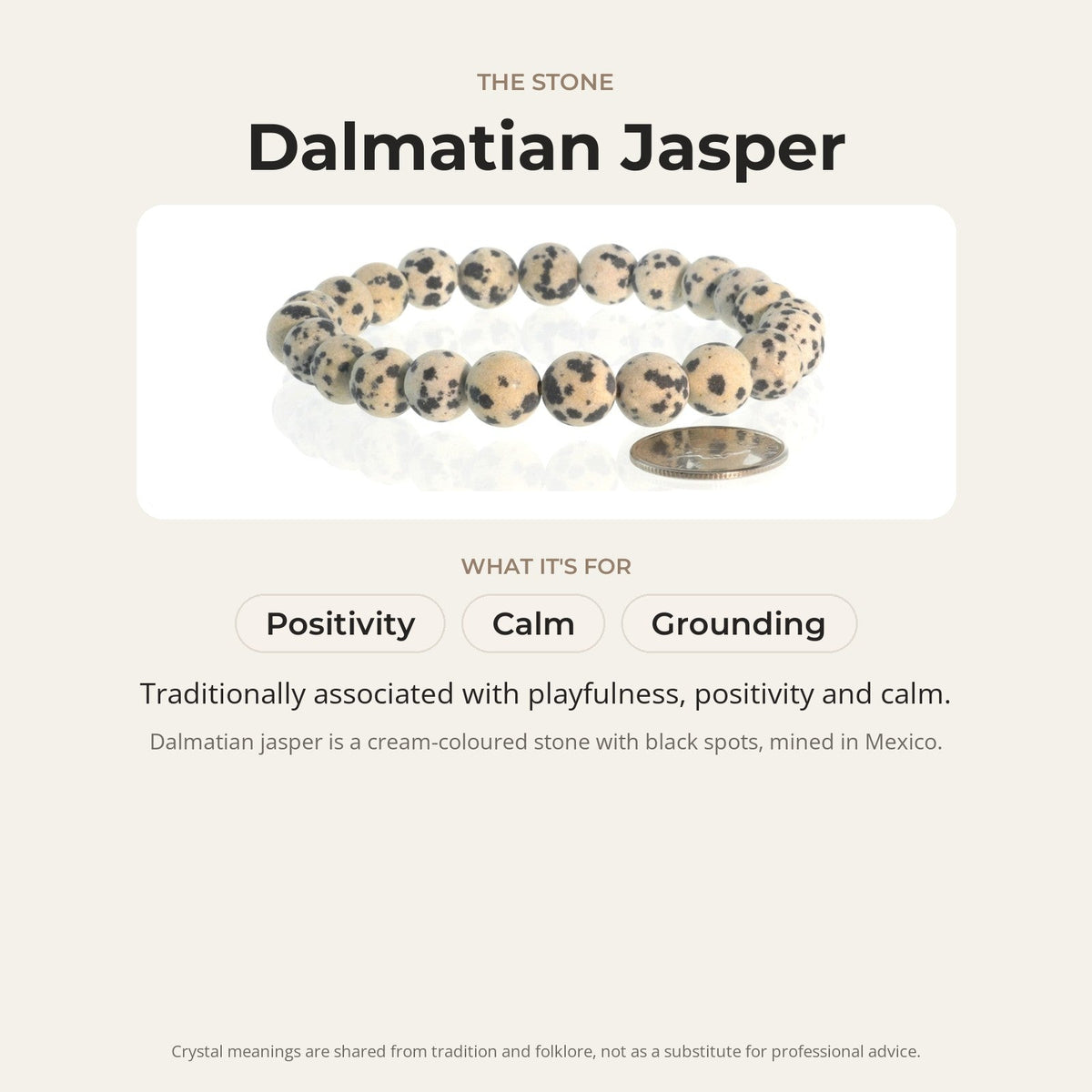 Dalmatian Jasper Matte Round Bracelet - 8mm