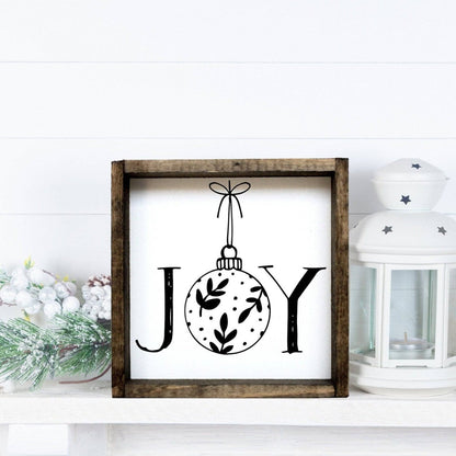 Joy Ornament Wood Sign - AURABAGS SHOP
