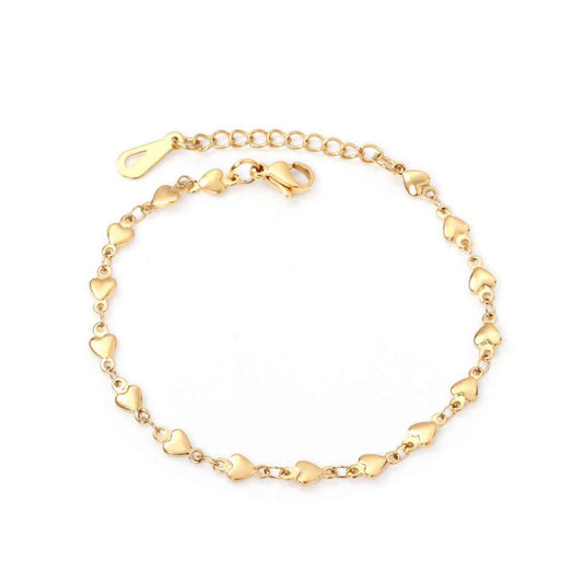 Delicate Heart Chain Bangle
