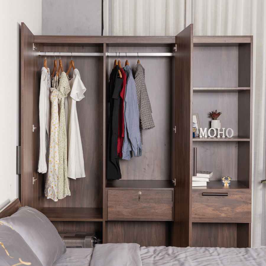 Koster Brown Wooden Wardrobe