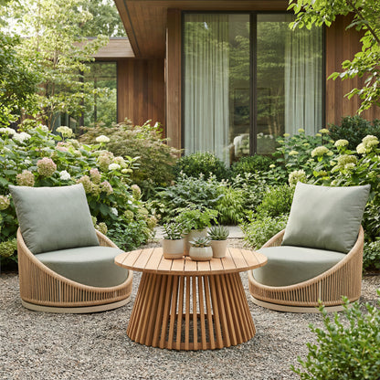 Prairie Outdoor Swivel Chair - Natural