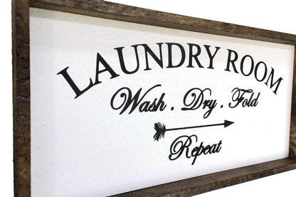 Laundry Room Wood Sign - AURABAGS SHOP