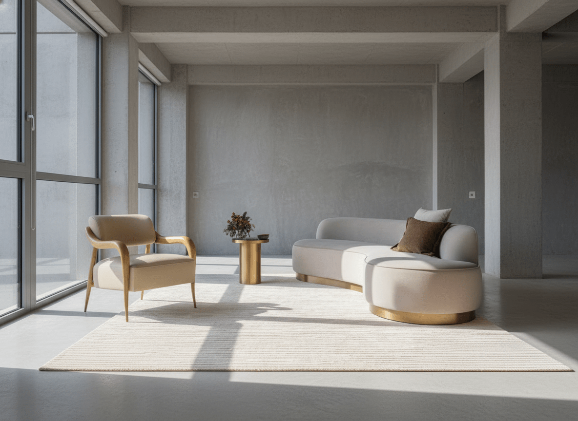 Linear Weave Handcrafted Area Rug