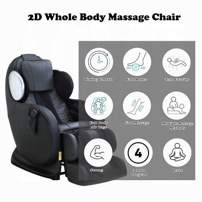 Maalish Power Recliner w/Lift, Heating & Massage - Black