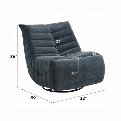 Brasov Swivel Chenille Recliner Accent Chair - Multiple Color Options