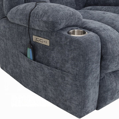 Krabi Power Recliner w/Lift, Heating & Massage - Blue