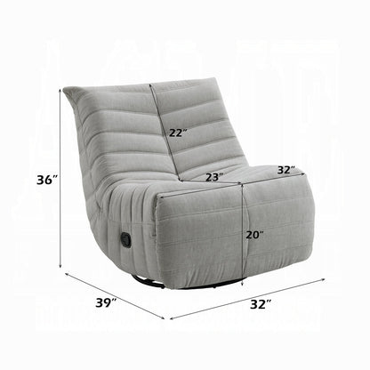 Brasov Swivel Chenille Recliner Accent Chair - Multiple Color Options