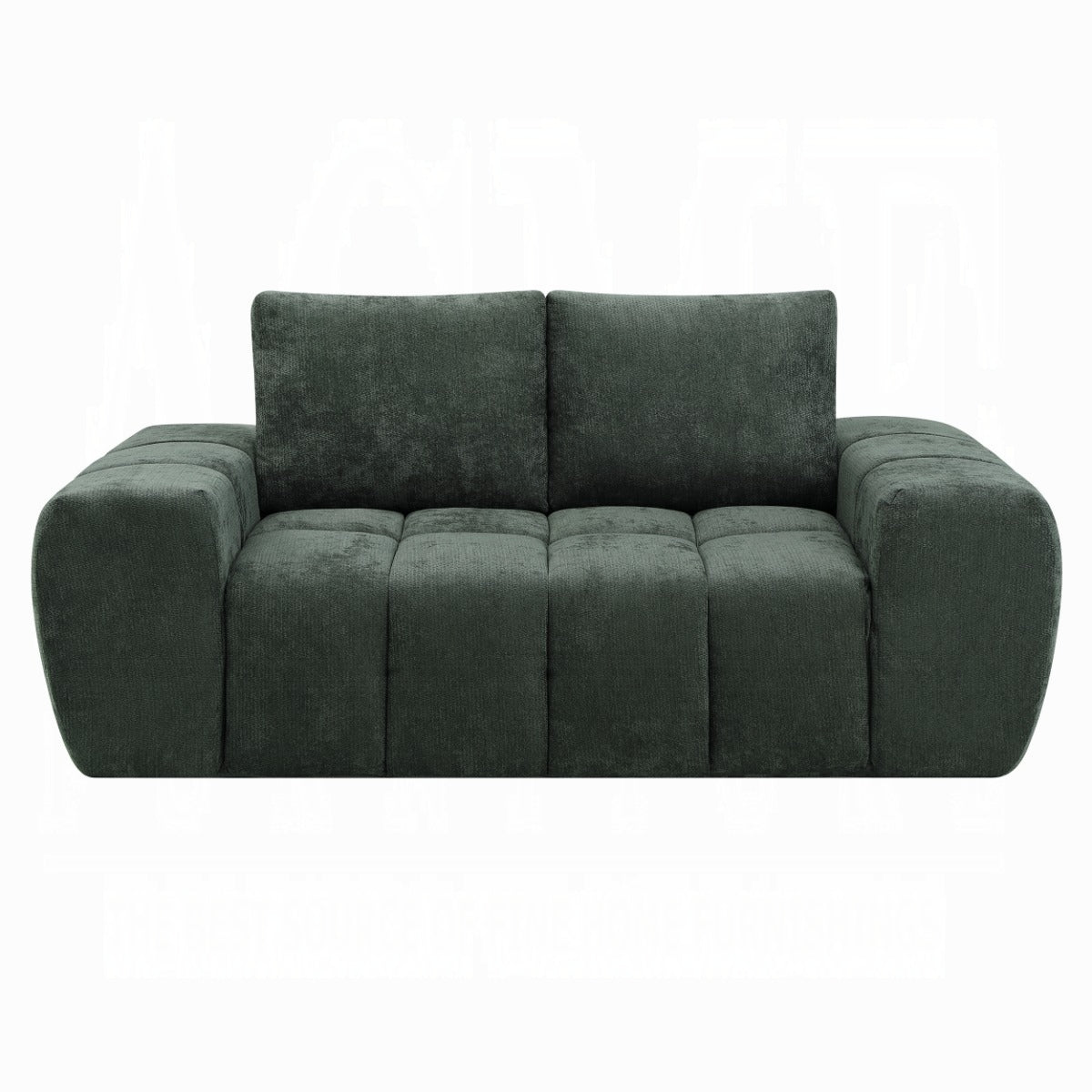 Cushy Condo Size 2 & 3 Seater Plush Sofas - Dark Green