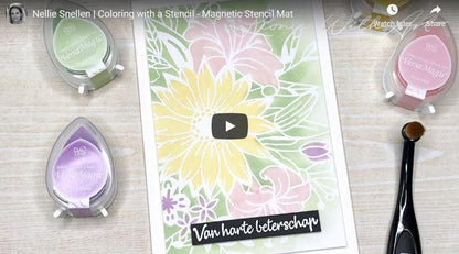 Stencil A6 For Magnetic Colour Set Flower 2
