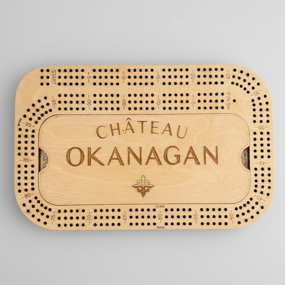 Compact Design Personalized Cribbage Board