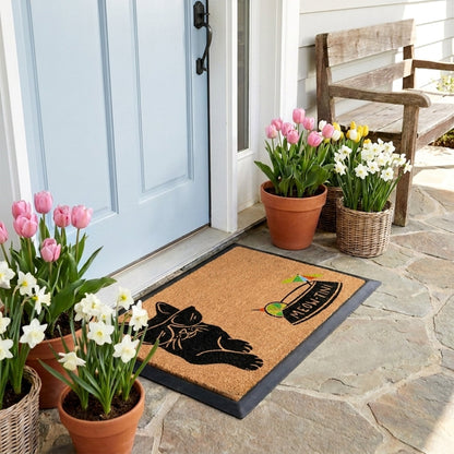 meowtini rectangular doormat set