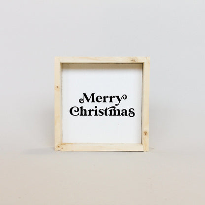 Merry Christmas Mini Wood Sign