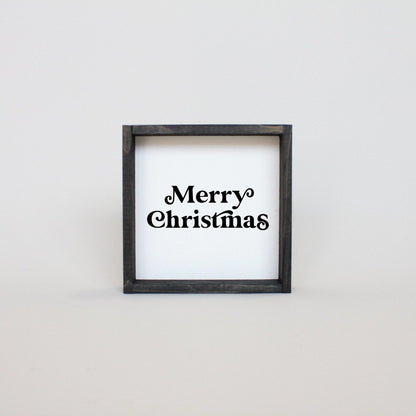 Merry Christmas Mini Wood Sign