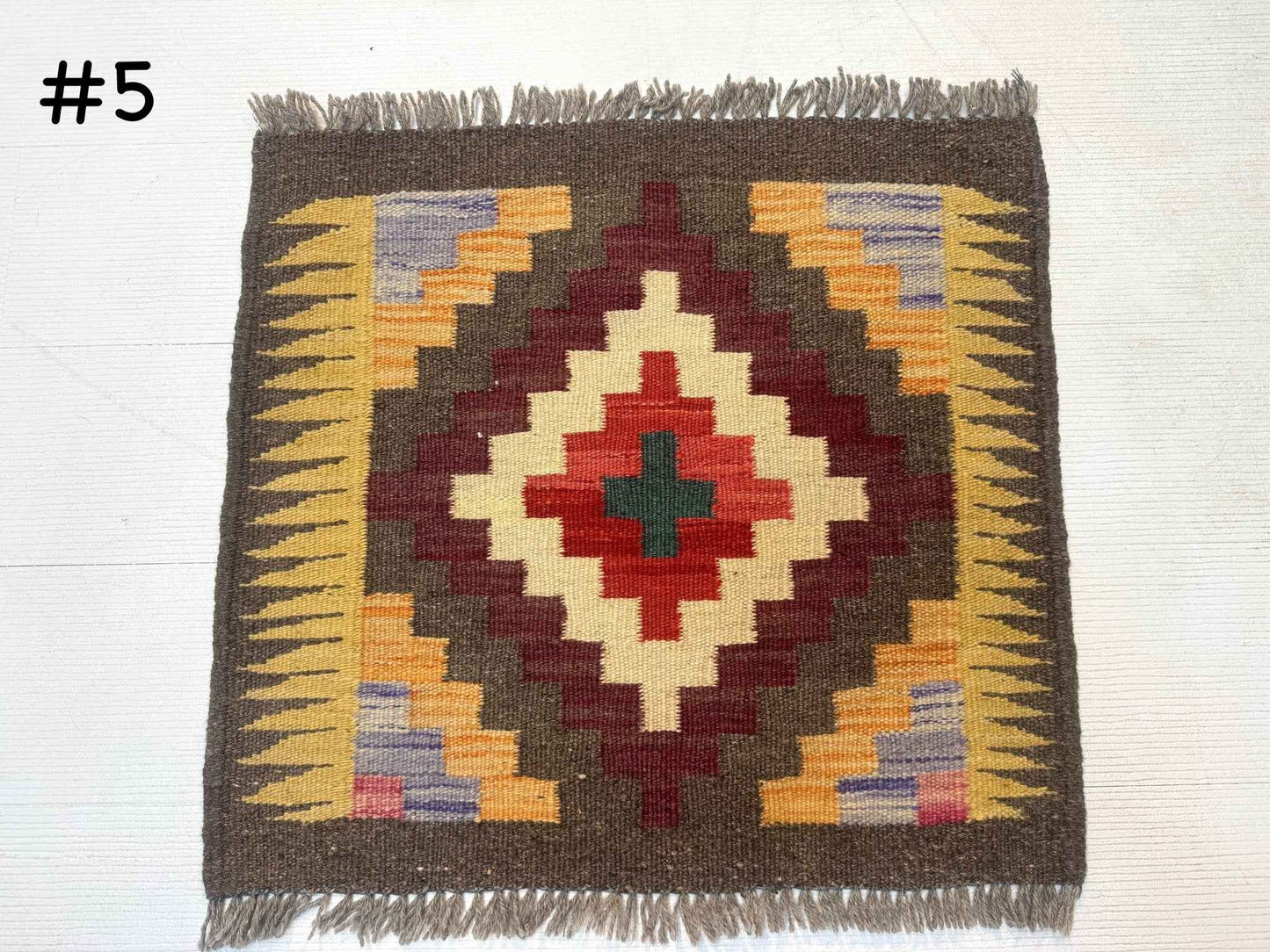 Mini Afghan Kilim Rugs | 2' x 2'