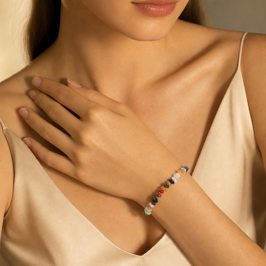 Mix Stone Chip Bracelet