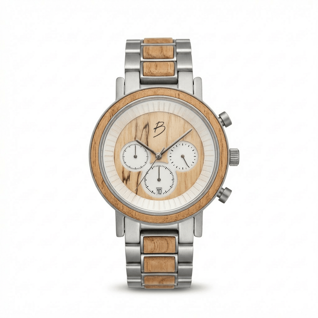Montre Harrison en bois de baril de whisky recyclé
