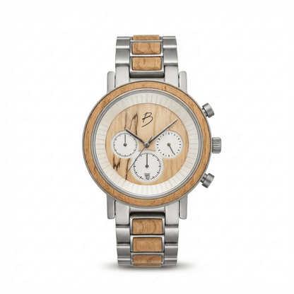 Montre Harrison en bois de baril de whisky recyclé