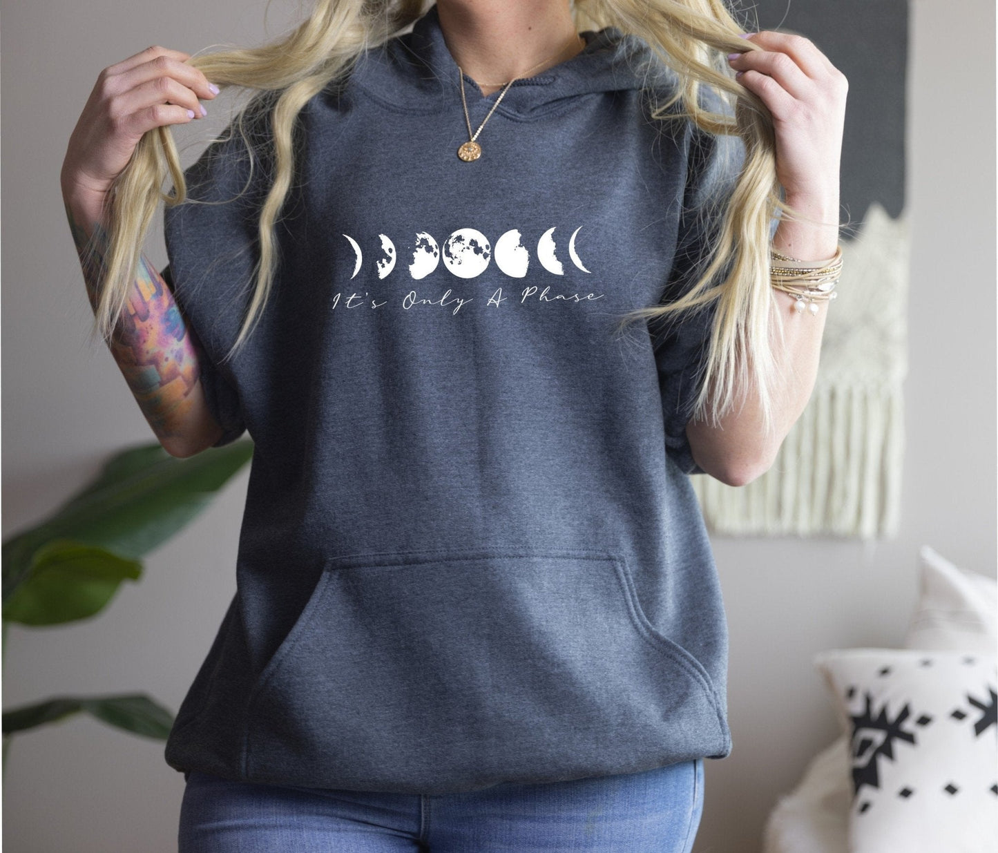 Moon Phases Hoodie - Its Only A Phase
