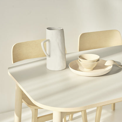 Narvik 201 Natural Wood Dining Room Set with 4 Chairs
