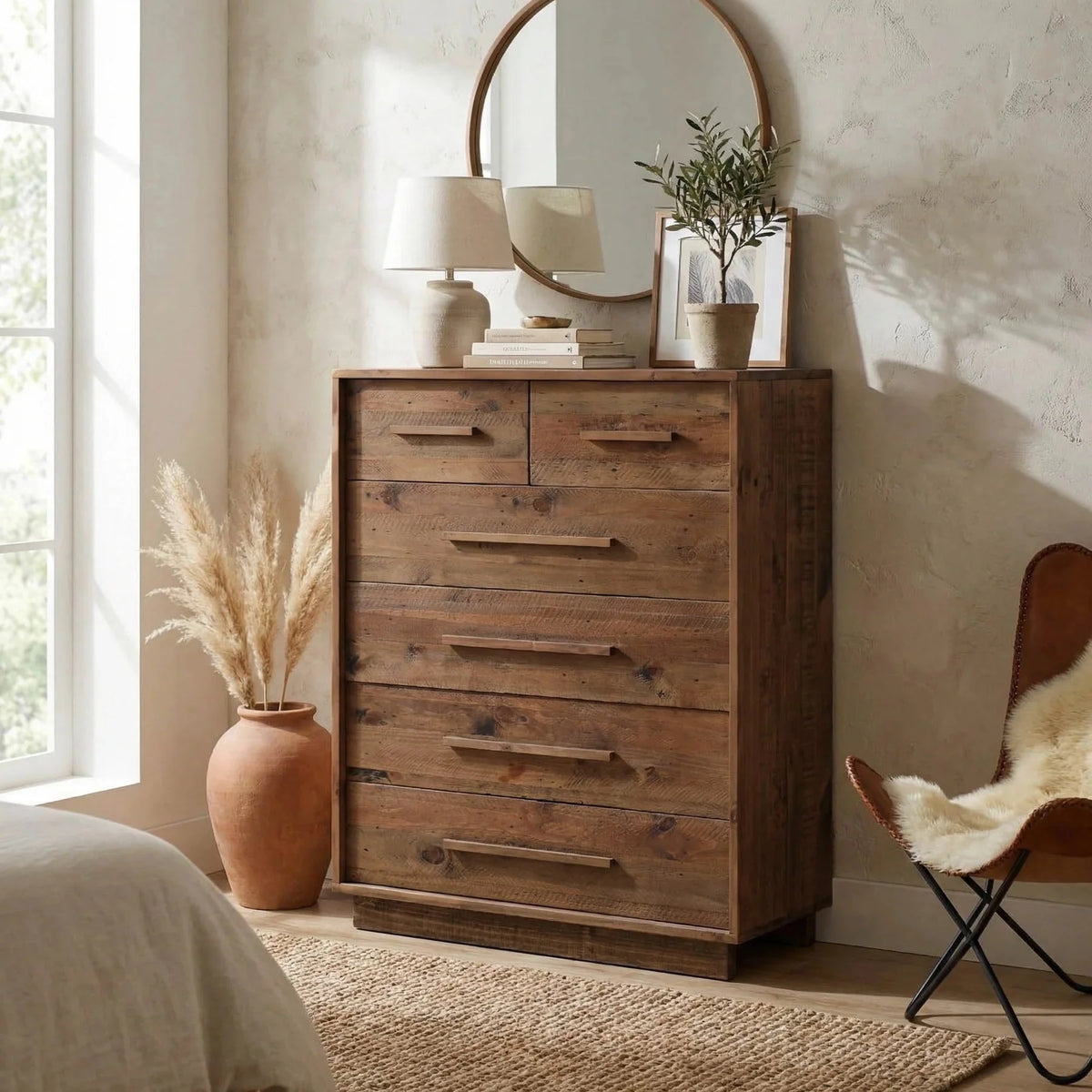 Nevis 6 Drawer Chest Dark Driftwood