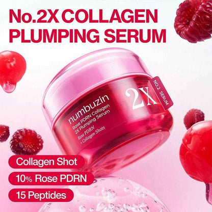 Numbuzin No.2 Rose PDRN Collagen 2X Plumping Serum 30ml