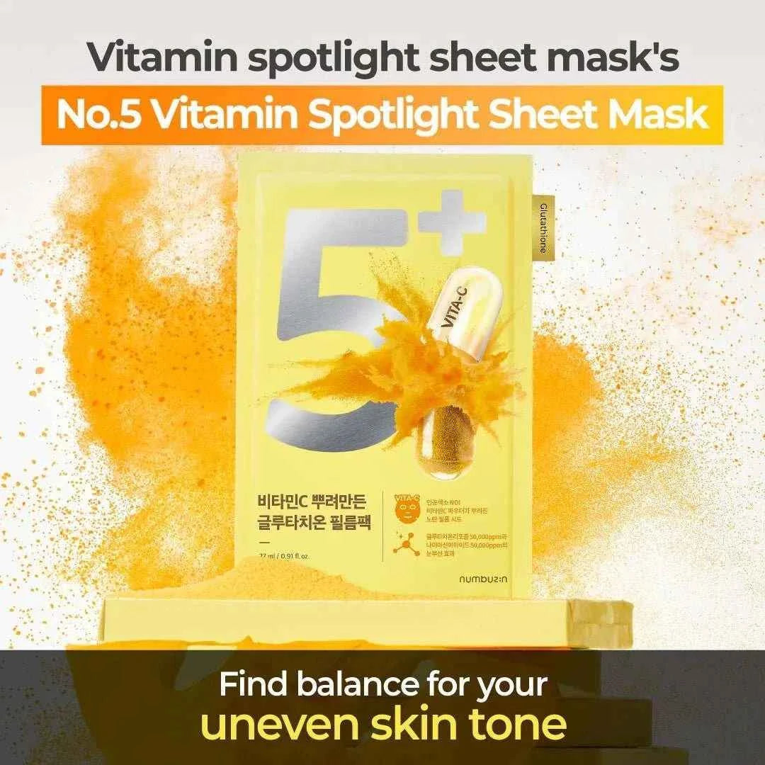 Numbuzin No.5 Vitamin Spotlight Sheet Mask-1PC