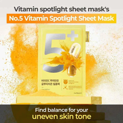 Numbuzin No.5 Vitamin Spotlight Sheet Mask-1PC