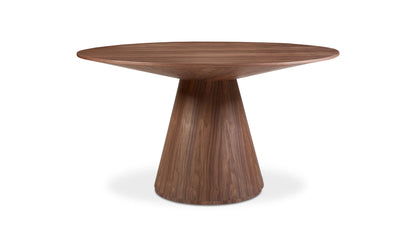 Odessa Round Dining Table Walnut Brown