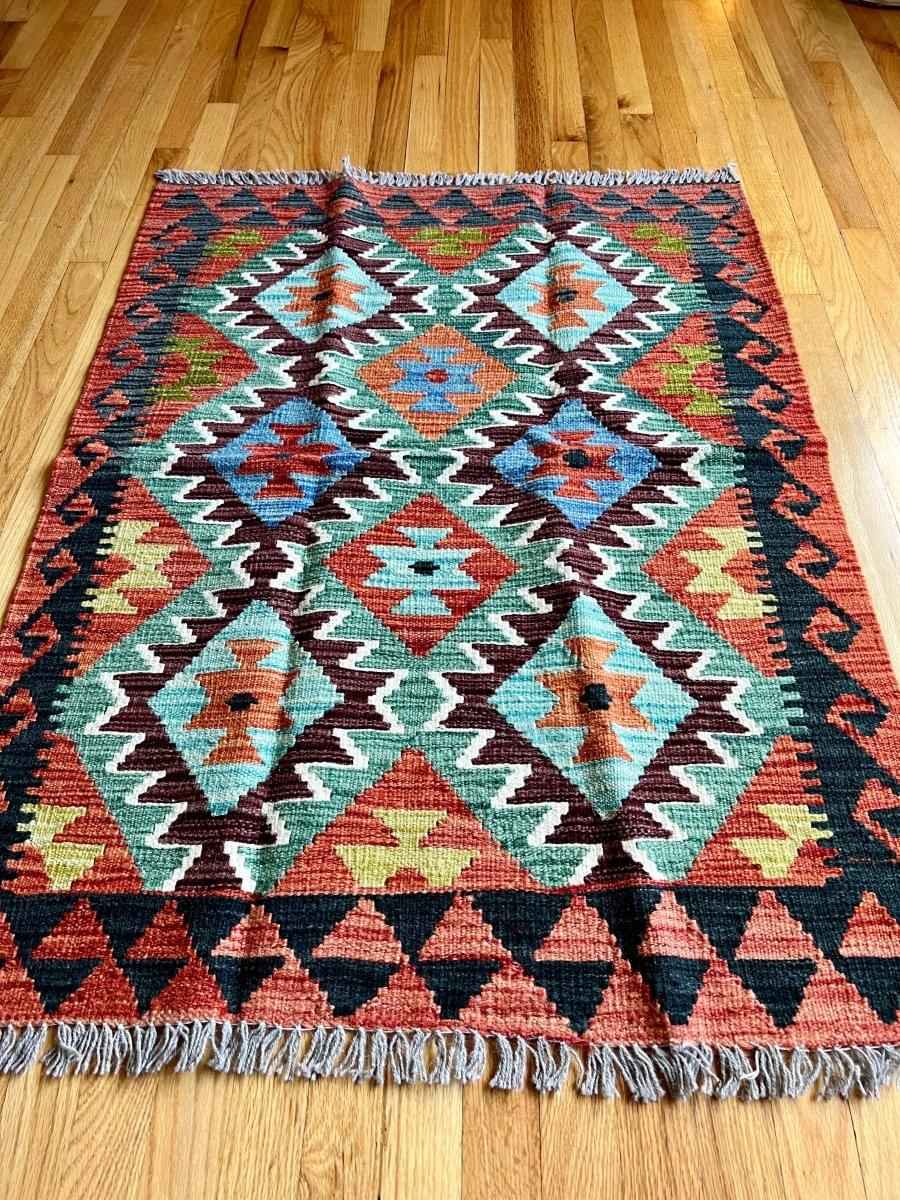 Afghan Maymana Kilim Rug | 3' 11" x 2' 11"