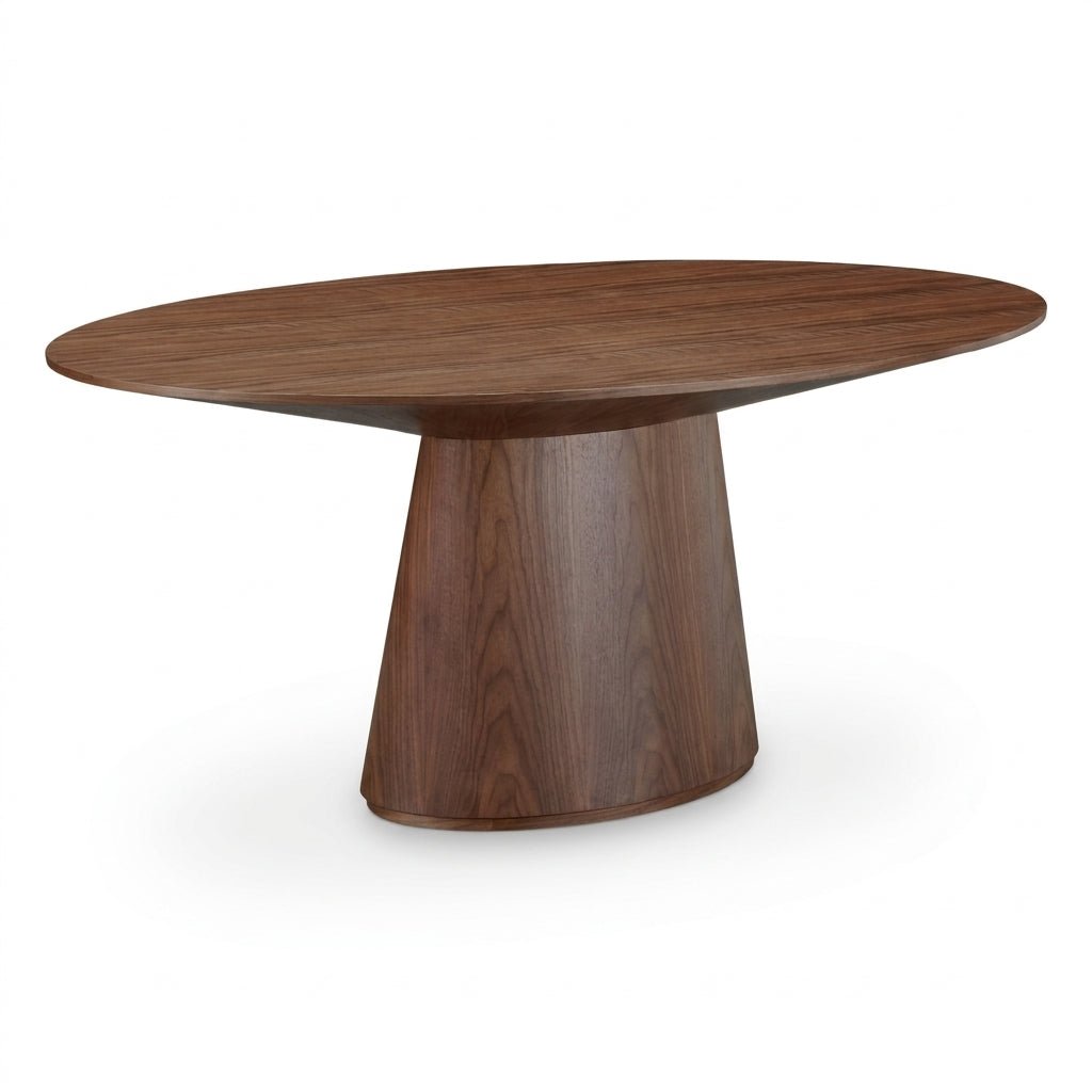 Orla Oval Dining Table Walnut Brown