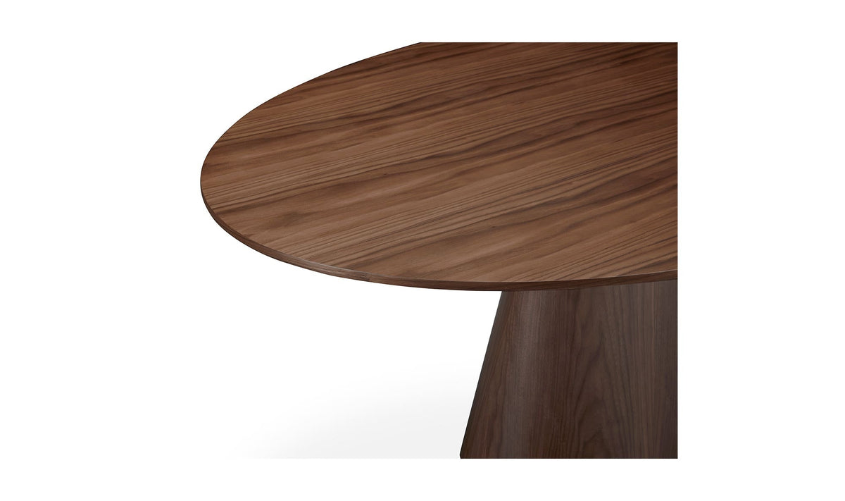 Orla Oval Dining Table Walnut Brown