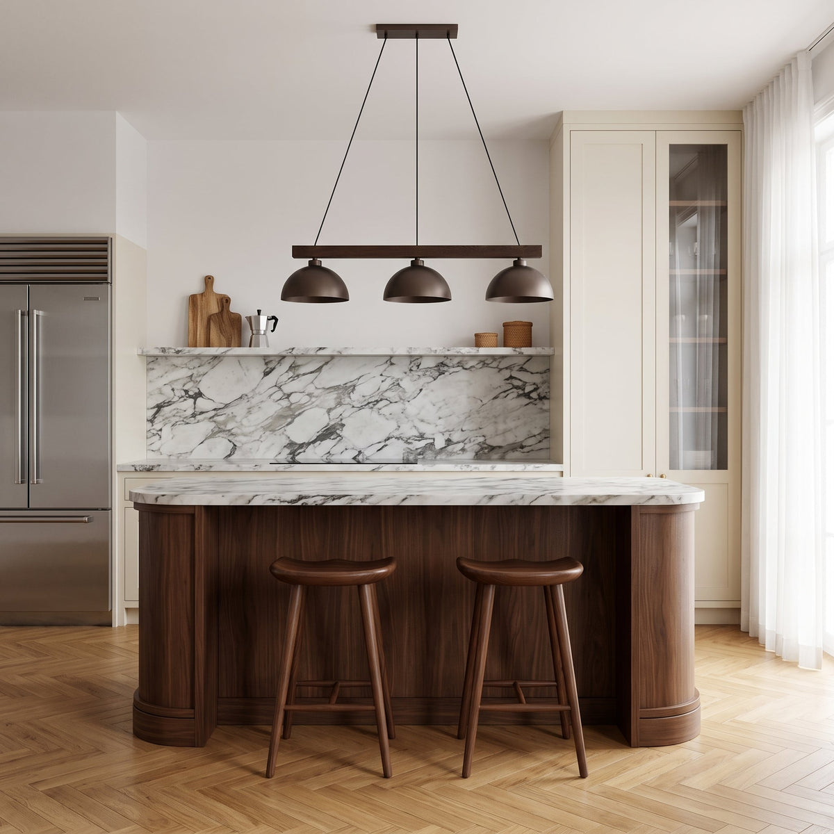 OSLO Scandinavian 3-Light Pendant Light for Dining Table & Kitchen Island