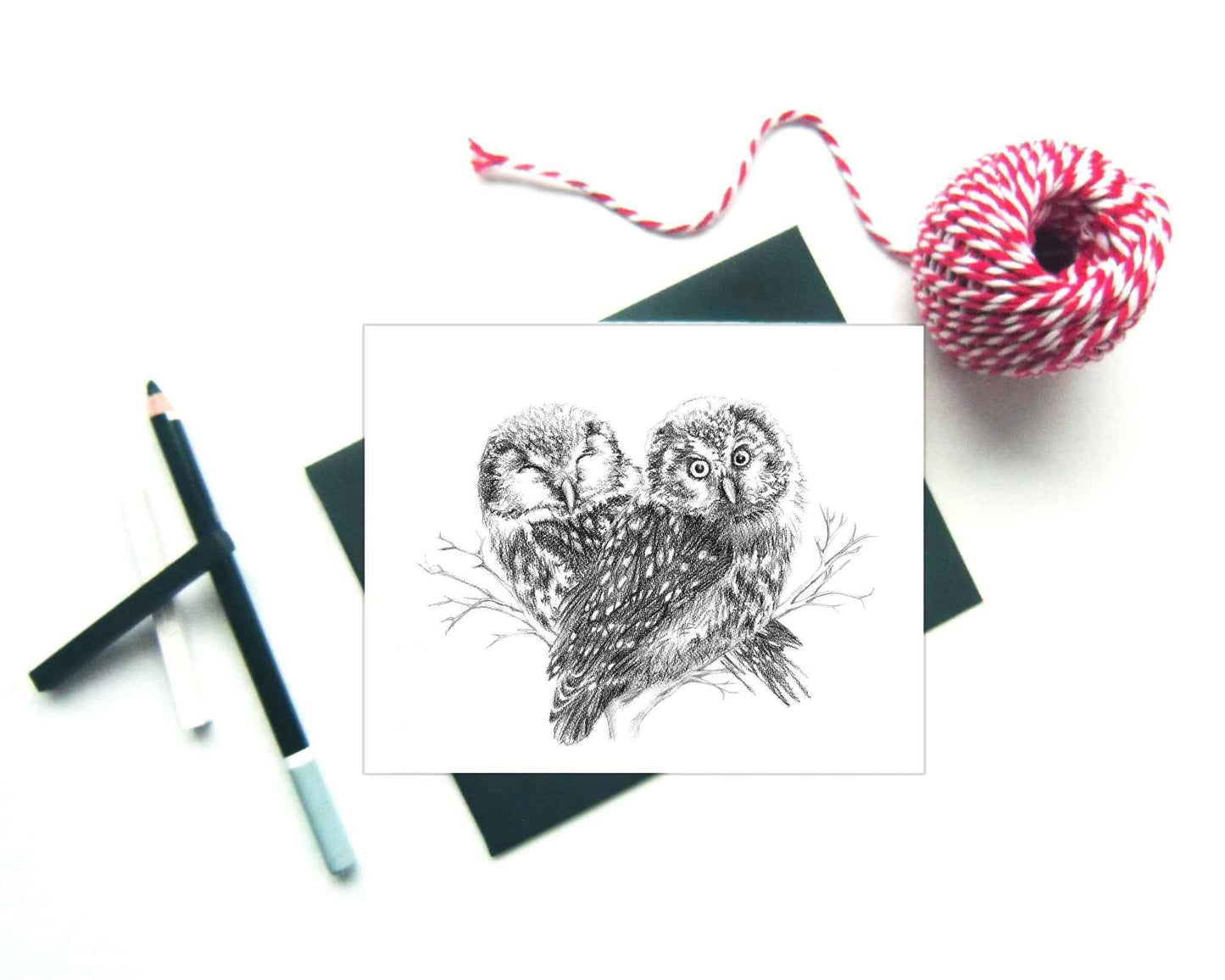 Owls in Love Greeting Card