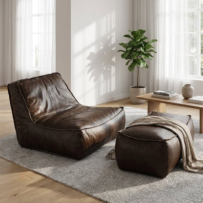 P02 Single Sofa & Ottoman Set