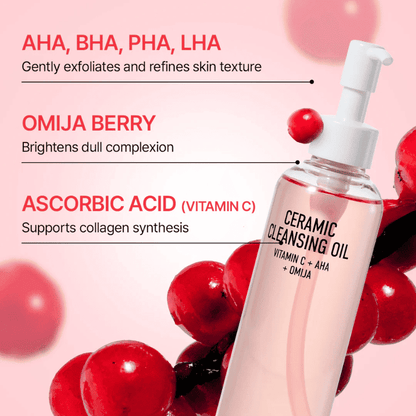 Parnell AHA Omija Ceramic Cleansing Oil 200ml