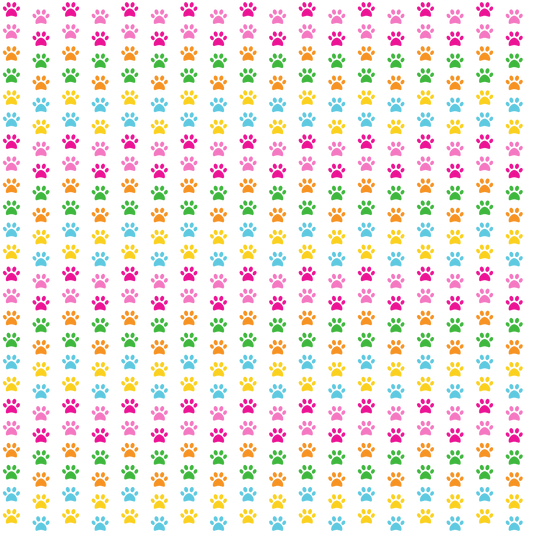 Little Girly Paw Prints Adhesive Vinyl