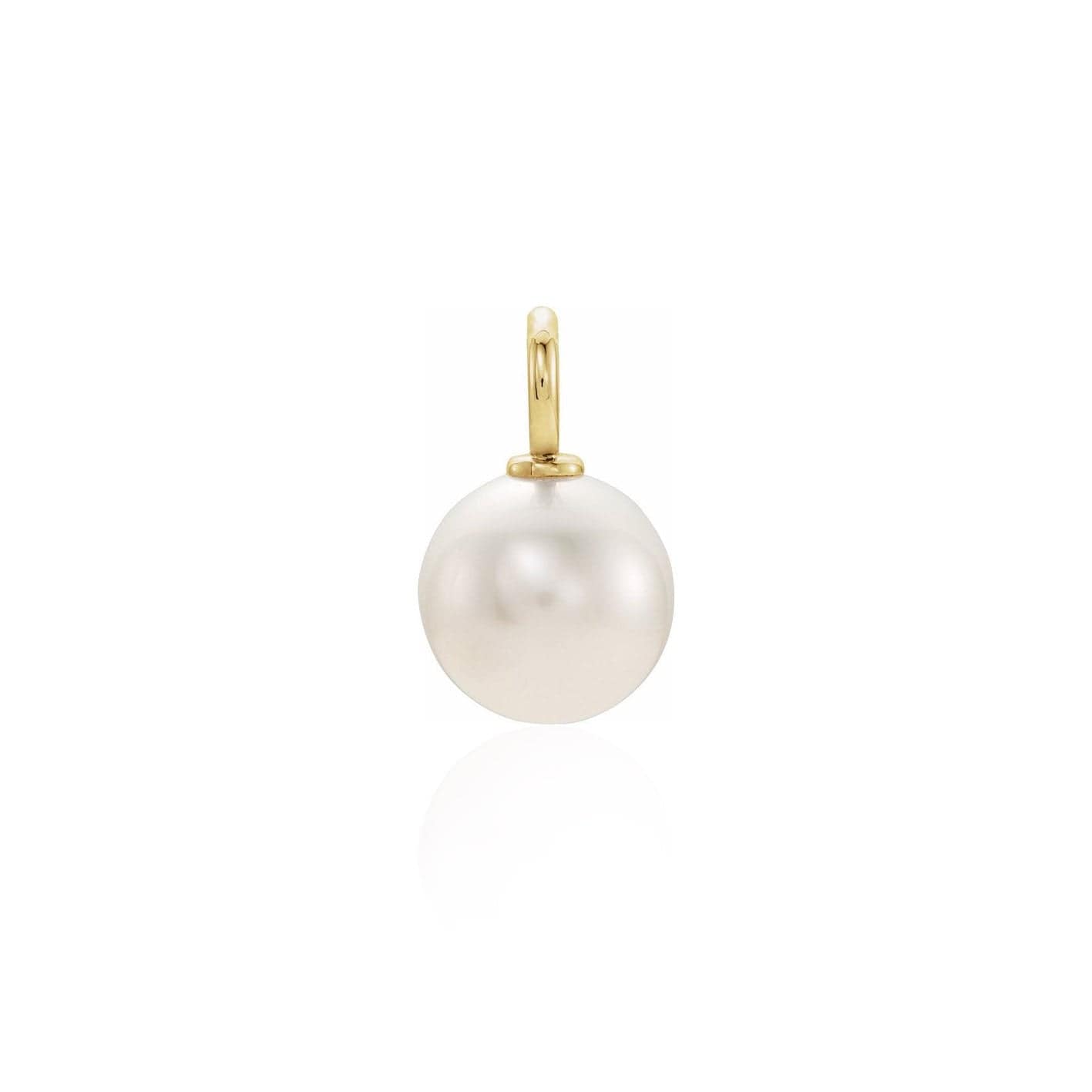 Pendentif perle d'eau douce et or 10K ou argent sterling