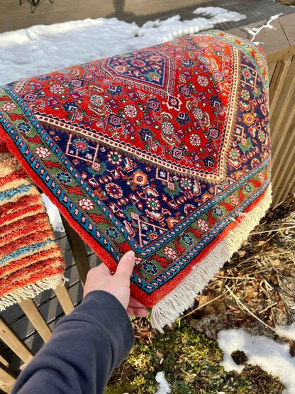 Persian Bijar Mini Rug | 2' 11" x 2' 5"