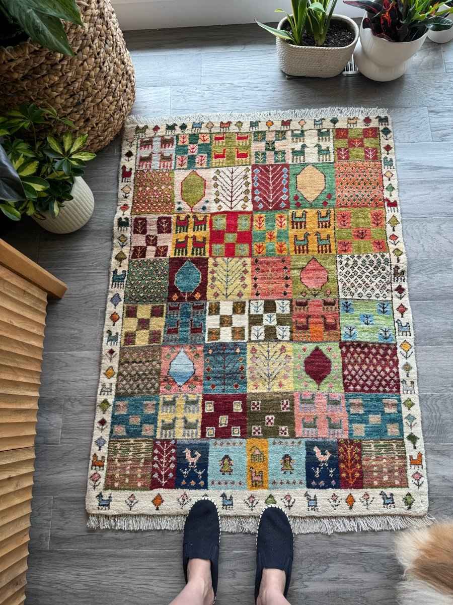 Persian Gabbeh Rug | 2' 10" x 3' 10"
