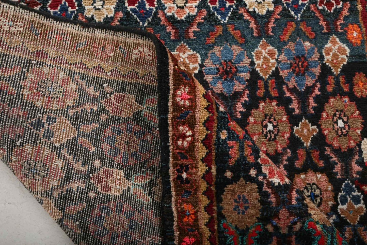 Persian Hamadan Runner Rug | 3' 9" x 9' 2"