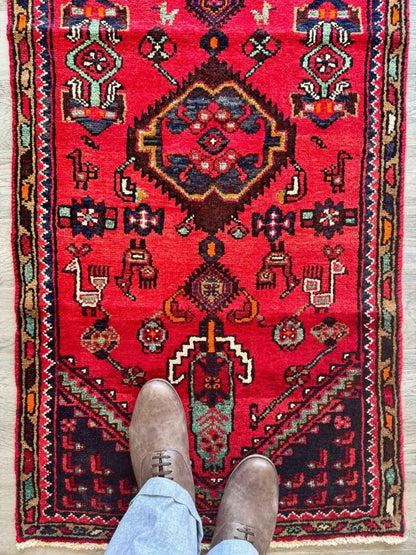Persian Hamedan Runner Rug | 2' 4" x 9' 2"