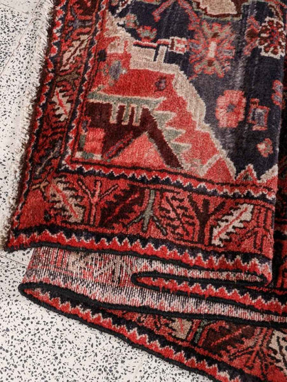 Persian Hamadan Runner Rug | 3' 5” x 10' 8"