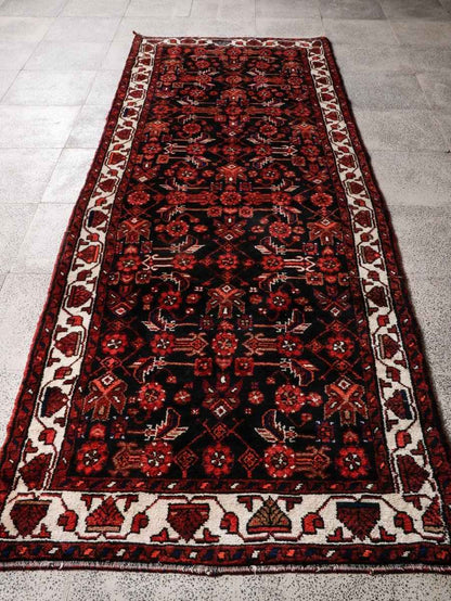 Persian Hamedan Runner Rug | 3' 8” x 9' 10"